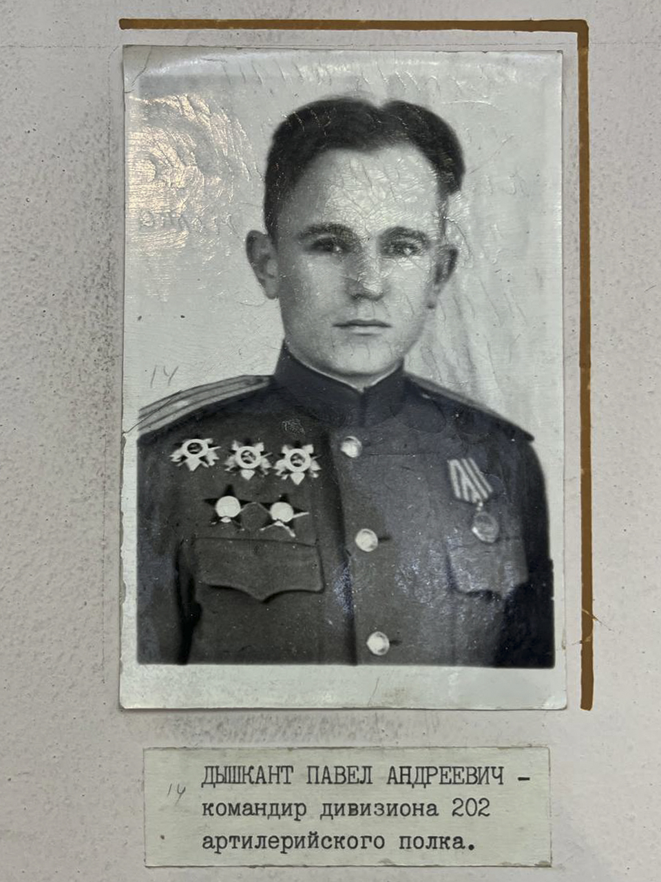 Дышкант Павел Андреевич - командир дивизиона 202 артилерийского полка.
